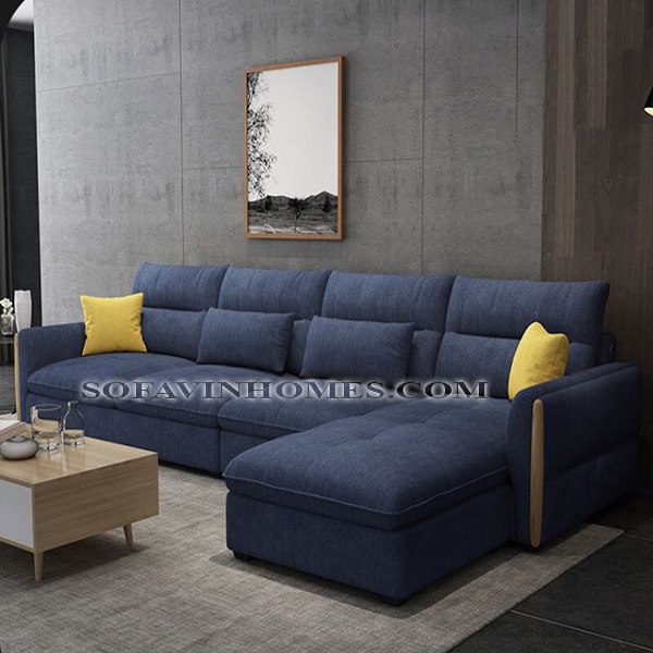 Sofa góc đẹp màu xanh đậm giá rẻ uy tín tại Hà Nội